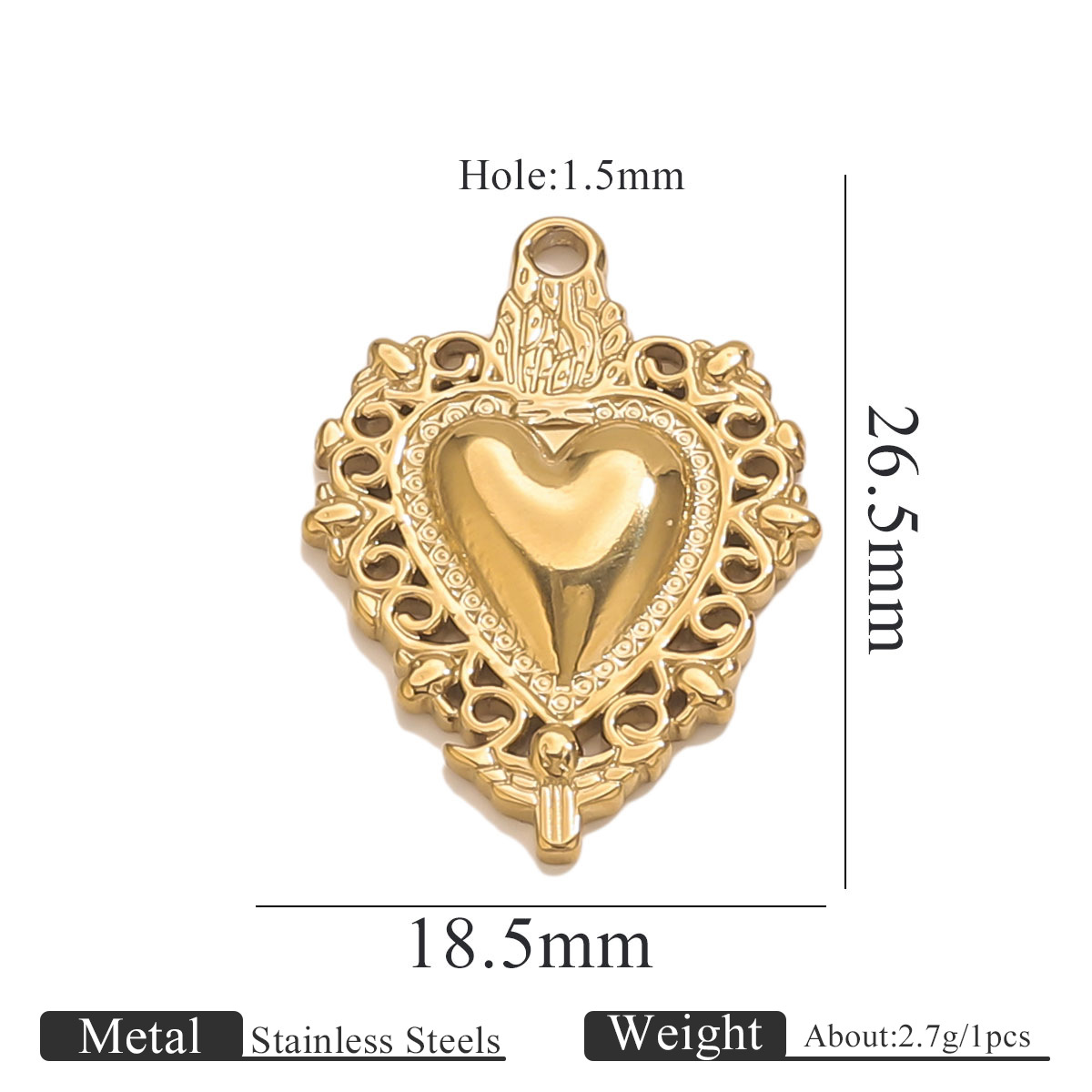 Acero inoxidable de alta moda sol amor oro 18K colgante accesorios collar de brazalete acero titanio accesorios de joyería DIY