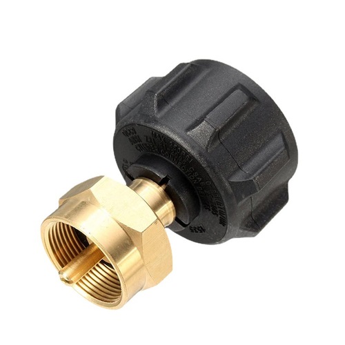 North American outdoor one-pound camping propane bottle charging connector brass gas tank QCC1 adapter POL charging connector