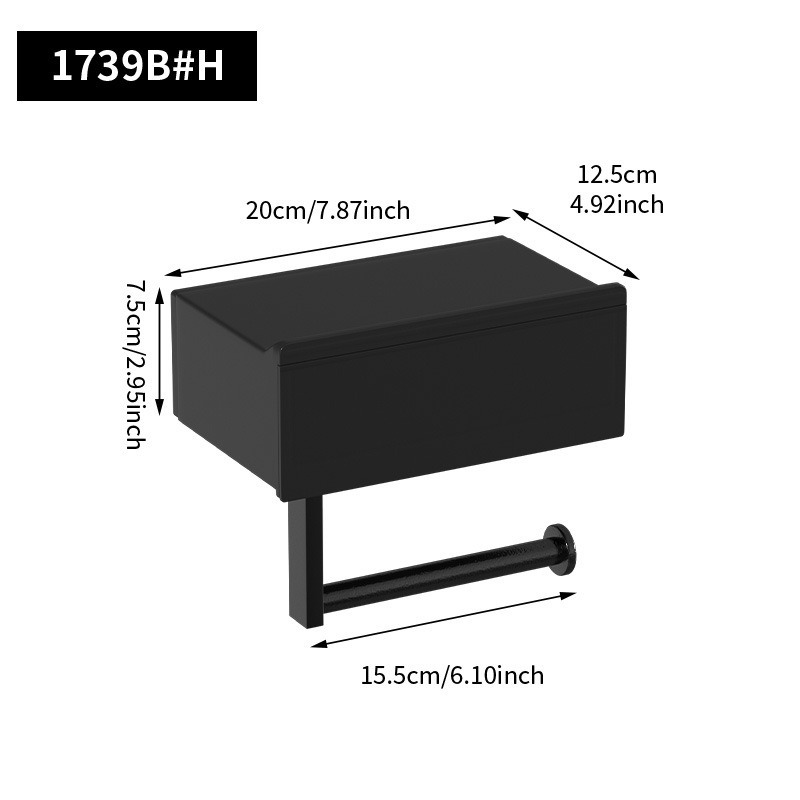 Cajón de almacenamiento del baño sin agujeros caja de toallitas caja de toallitas de baño rack de teléfonos móviles caja de toallitas de drama mágico image 7