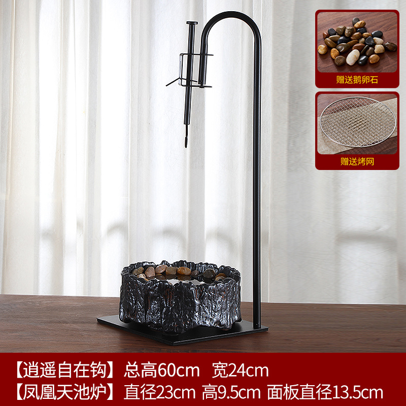 Cocina de té del hogar gancho libre vintage viejo barro de roca eléctrica estufa de cerámica arte del té gancho Kung Fu juego de té accesorios gancho vertical