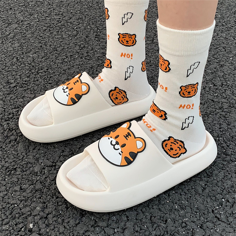 Women's Summer Couple Outwear Fashion Non-Slip Home Slippers Cartoon Cute Tiger Slippers Men's A5529tlh Women's Summer Couple Outwear Fashion Non-Slip Home Slippers Cartoon Cute Tiger Slippers Men's A5529tlh