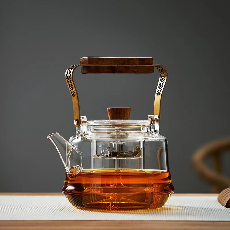 高硼硅玻璃茶壶耐高温围炉煮茶壶泡茶壶蒸煮电煮茶壶 单壶定制