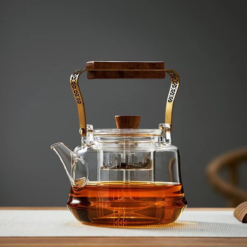 New Japanese style teapot with large capacity, glass partition, high temperature resistant teapot, teapot for making tea around the stove, wholesale