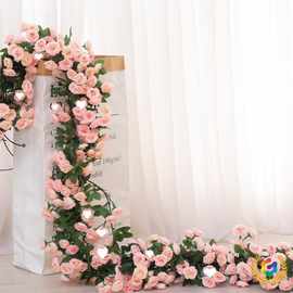 藤条塑料玫瑰花藤装饰假花婚庆空调管道缠绕遮挡藤蔓