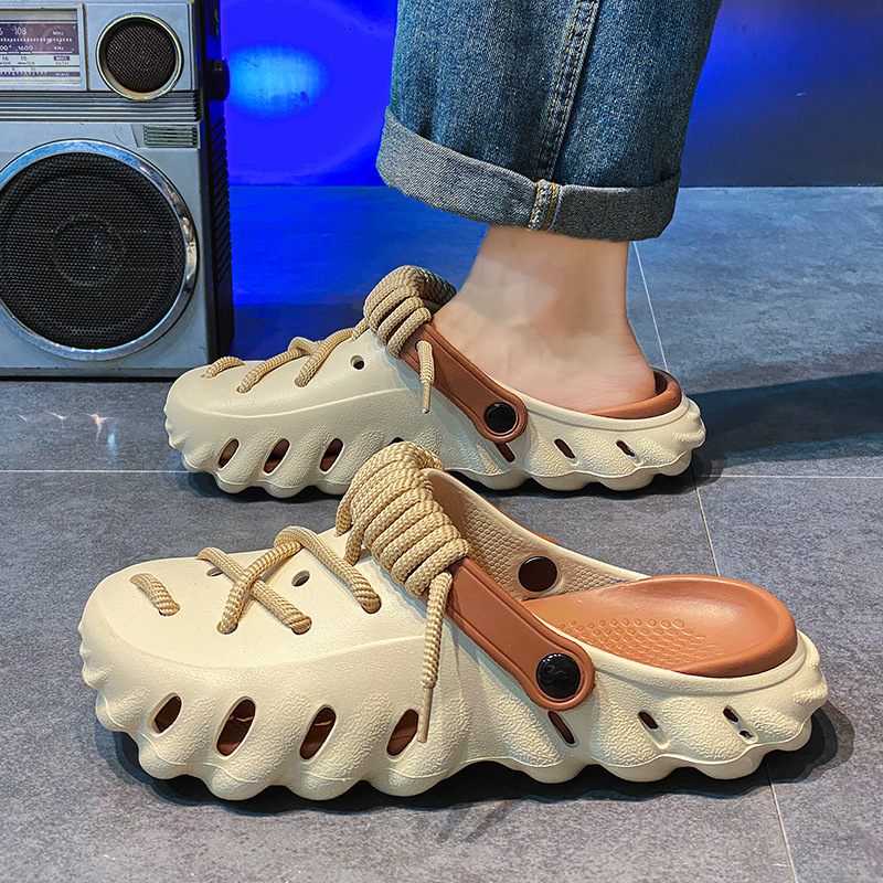 Popular parent-child model DIY shoelace clogs, garden shoes with a comfortable feel, suitable for both men and women, for outdoor and indoor use Popular parent-child model DIY shoelace clogs, garden shoes with a comfortable feel, suitable for both men and women, for outdoor and indoor use