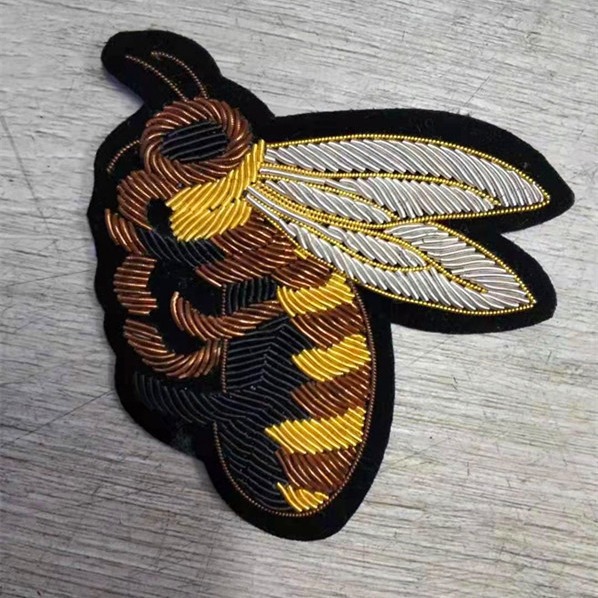 印度丝徽章手缝胸章绣花金属丝刺绣徽章马球协会徽章LOGO标定做