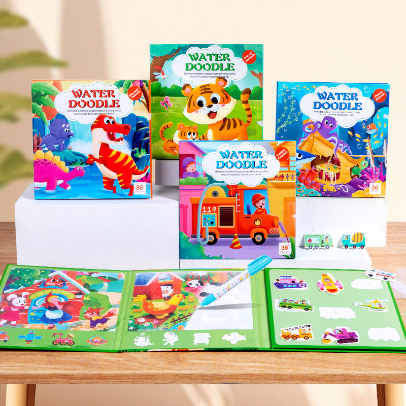 Iluminación animal Educación temprana Puzzle Puzzle Juguetes de madera Dibujar y pegar Animales Juegos para niños al por mayor