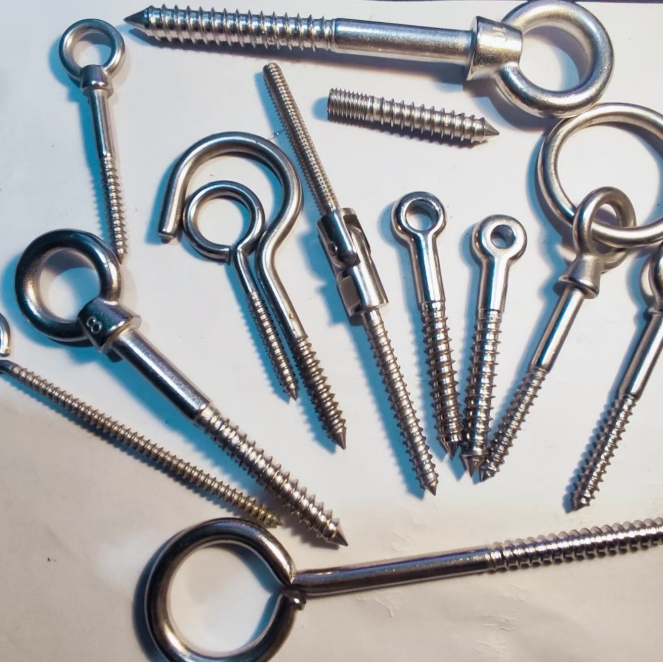 不锈钢吊环自攻木螺丝吊床悬挂钩养眼螺丝铸造承重自锁链条