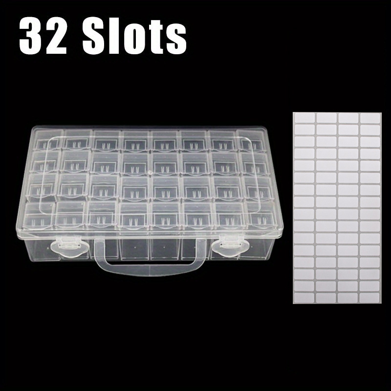 64 caja de almacenamiento de herramientas especiales a prueba de polvo caja de almacenamiento de perlas de arroz accesorios de herramientas de pintura de diamantes hechas a mano caja de plástico