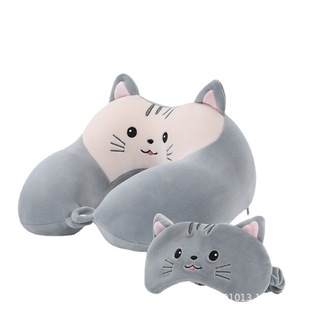 Cartoon memory foam U-shaped pillow cervical pillow nap pillow U-shaped pillow high-speed rail sleeping travel pillow Amazon factory direct sales