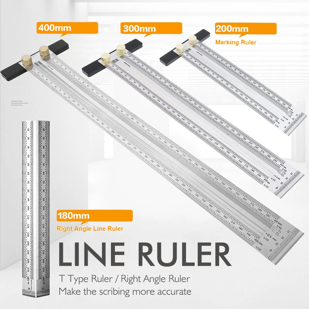 Нержавеющая сталь срезающая линейка дырка линейка столярная линейка