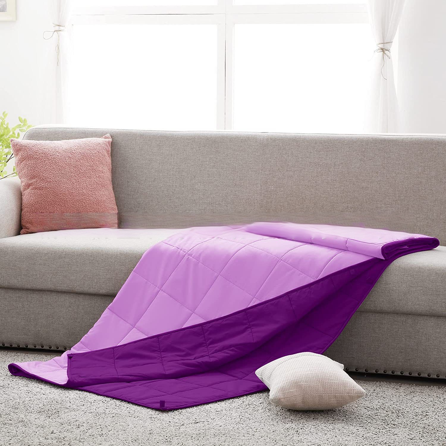 Suministro directo de fábrica de tela de lana, manta de gravedad, relleno de cuentas de vidrio, edredón de gravedad suave