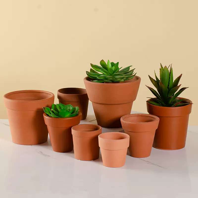红土工厂陶瓷花盆容器绿植多肉花盆批发园艺摆件外贸跨境亚马逊