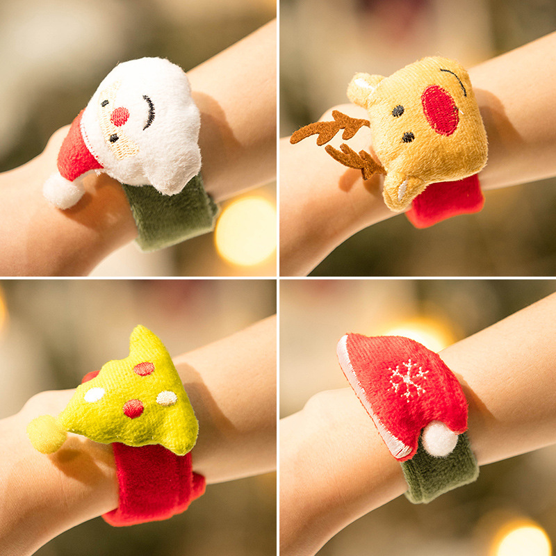 Anillo de Navidad transfronterizo, pulsera luminosa, regalo pequeño, accesorios de jardín de infantes para niños adultos, con luz, anillo de palmaditas