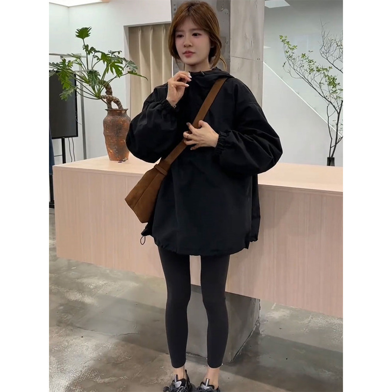 连帽冲锋衣外套女早秋季新款2025流行爆款减龄百搭小个子夹克上衣|undefined
