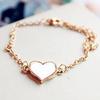 Retro accessory heart-shaped, bracelet, European style, four-leaf clover