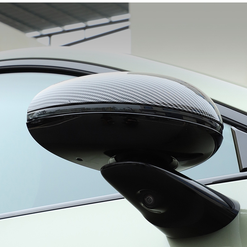 Suitable for Xiaomi Su7 Rearview Mirror Cover Anti-Collision Reversing Mirror Carbon Fiber Pattern Decorative Protective Shell Modification Accessories