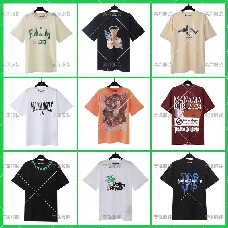 Factory wholesale cross-border tide angel decapitated teddy bear printed lovers casual round neck short sleeve T-shirt for men and women