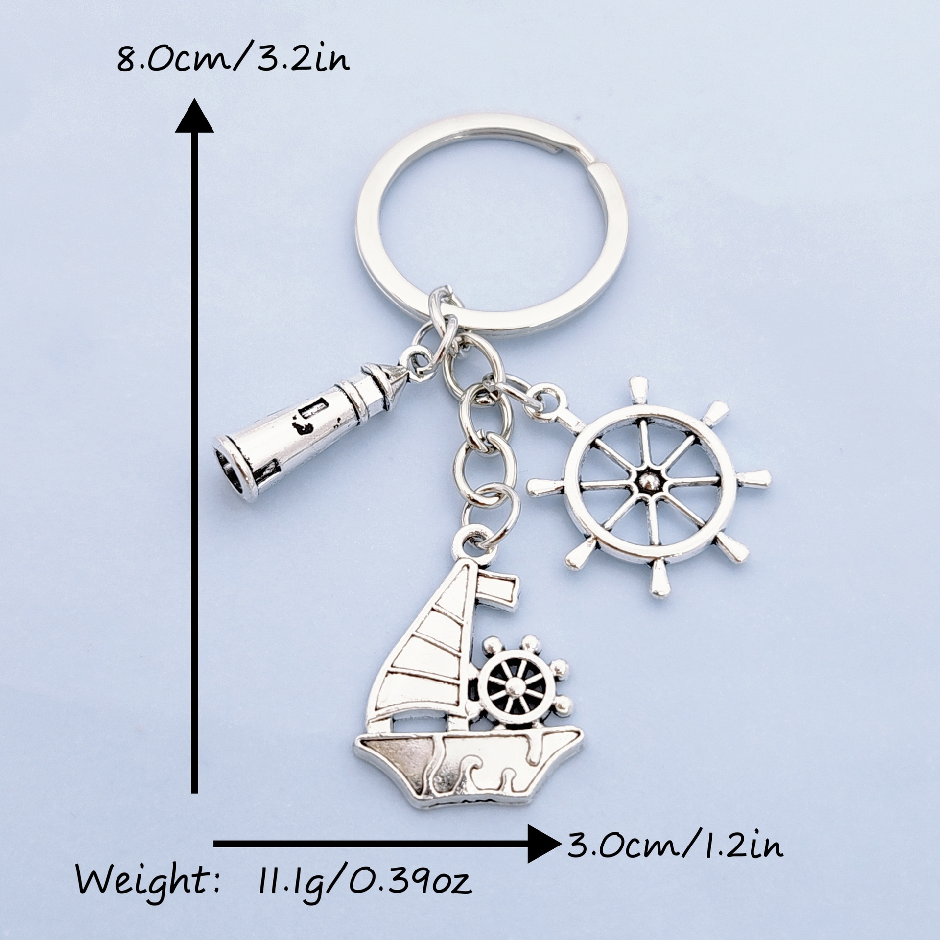 Serie de oro de aleación de venta transfronteriza caliente fútbol béisbol rugby sombrero hechicero puño llavero colgante mochila