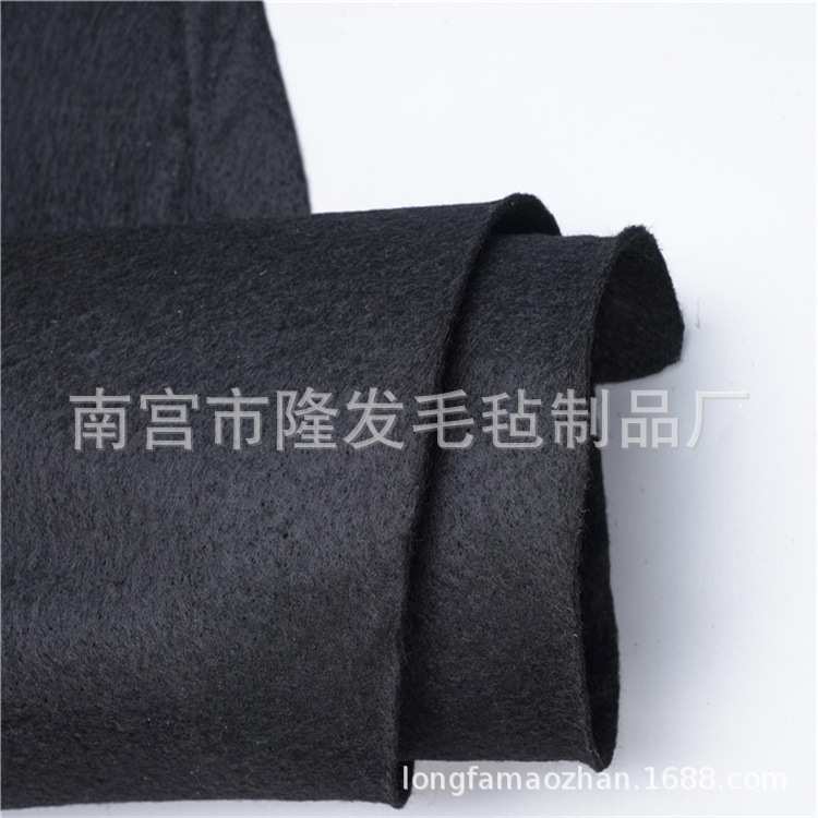 毛毡地毯布麻灰色涤纶短纤维毛毡布无纺不织布定型聚酯针刺毯毡子