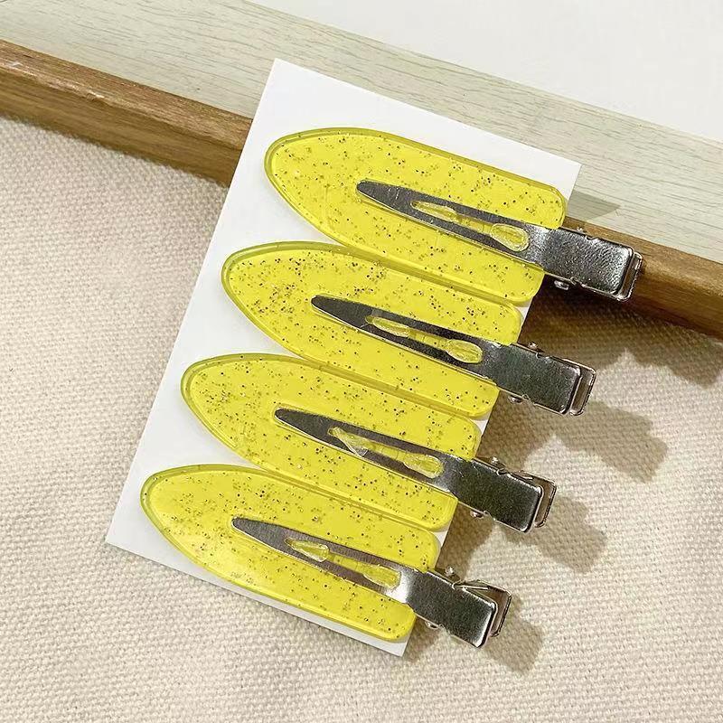 Pegamento de crema de horquilla sin costura DIY clip de pico de pato material casero transparente flequillo lateral clip color Internet clip de celebridad