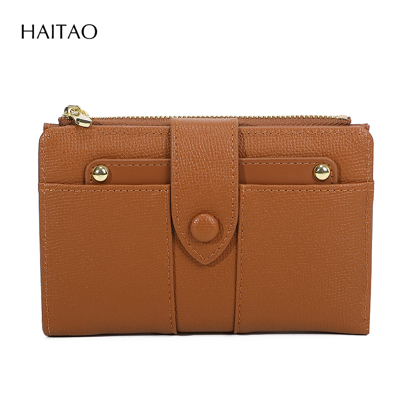 Nueva cartera de mujeres bolsas de tarjetas de color sólido2024 mujeres de alto nivel sentido transfronterizo cremallera bolsas de cambio fuente fabricante