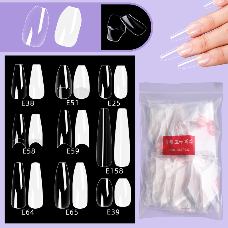 Brand Crescent-Shaped Fake Nails, Ballet Transparent Ultra-Thin Seamless Nail Tips, Premium Wearable Nails, Carefully Selected Short Nail Art Products Brand Crescent-Shaped Fake Nails, Ballet Transparent Ultra-Thin Seamless Nail Tips, Premium Wearable Nails, Carefully Selected Short Nail Art Products
