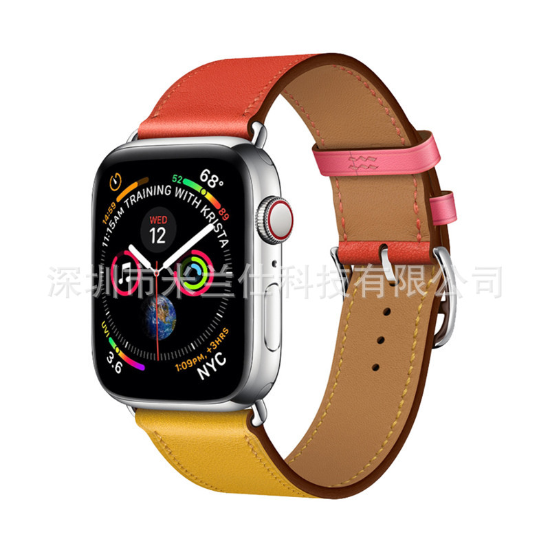 Adecuado para Apple Watch applewatch Correa S9 cuero genuino iwatch456789SE deportes ultra2 fabricante