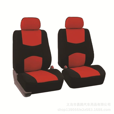 Universal seat cover – Fabric Seat Covers - black-and-red-flat-4-piece-set-of-two-seat-general