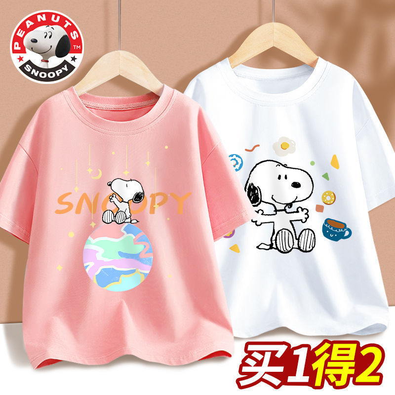 children Summer wear jacket 2022 new pattern Western style girl half sleeve 8-12 CUHK girl Short sleeved pure cotton T-shirt