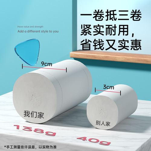 Persian Cat Coreless Roll Toilet Paper Home Use Large Roll Economical Pack Toilet Paper Roll Hand Towel Paper Full Box Bulk Tissue Paper