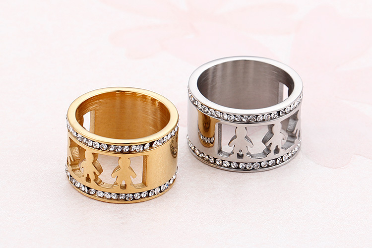 European and American new popular creative hollow titanium steel ring fashion jewelrypicture4