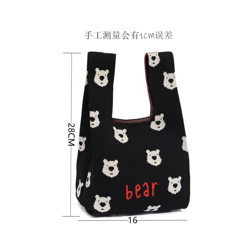 ニットバッグ、多用途ベストバッグ、ハンドバッグ、雑貨バッグ、おしゃれなハンドバッグ、収納ギフトバッグ、コンパクトで軽い収納バッグ|undefined