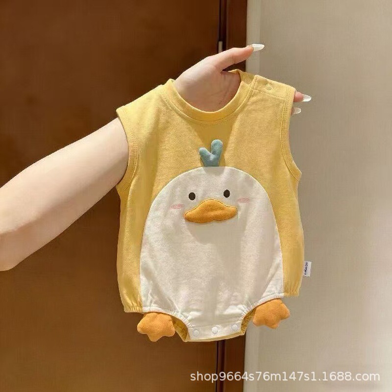 Summer Baby Romper Sleeveless Thin Bodysuit Vest Onesie for Newborn Boys and Girls Summer Baby Romper Sleeveless Thin Bodysuit Vest Onesie for Newborn Boys and Girls