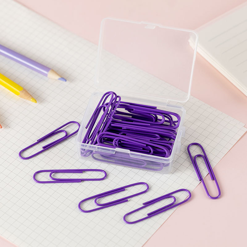 1 Piece Solid Color Learning School Plastic Metal Preppy Style Sweet Paper Clip display picture 3