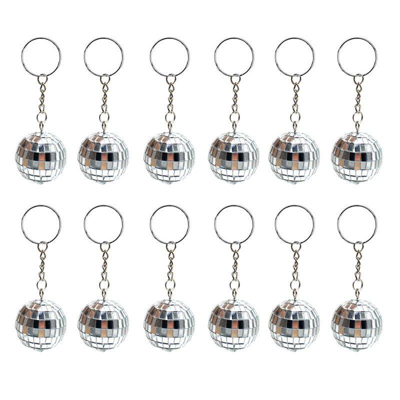 Mirror Ball Keychain Pendant Laser Ball Bag Charm Disco Ball Keyring 2026 New Cross-Border Gift