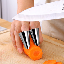 摘菜剝毛豆神器多功能不銹鋼保護套花椒防護手指套摘豆角鐵指甲套