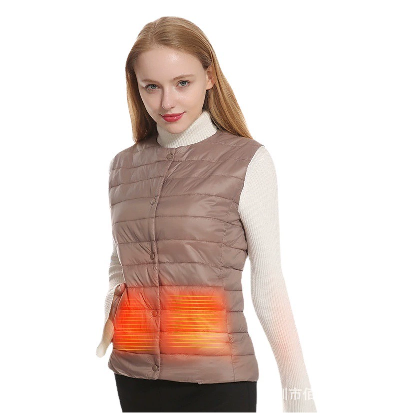 Умный электрический жилет с графеновым нагревом для трансграничной торговли, с регулировкой постоянной температуры, многозонным и многопунктовым нагревом.