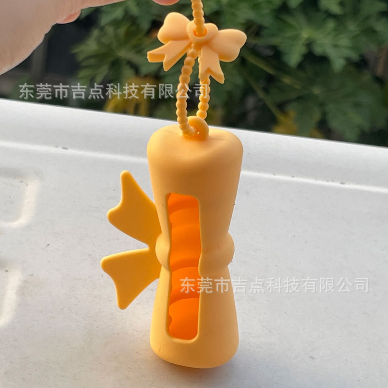 跨境口红硅胶套保护套食品级创意造型硅胶唇膏套防摔便携保护壳|undefined
