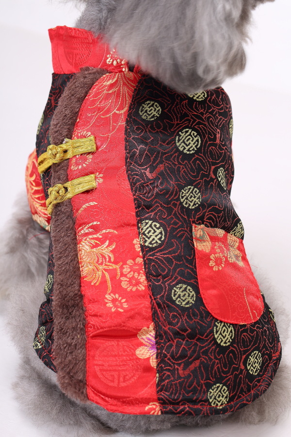 Pet Clothes Festive Dog And Cat New Year Outfits Tang Suit For Spring Autumn Warm Thick Cotton Coat For Pets_voghion.com