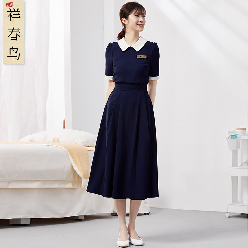 Xiangchun Bird Light Medical Beauty Care Front Desk Receptionist Nurse Uniform Spring and Summer Beauty Salon Dental Oral Commuting Workwear