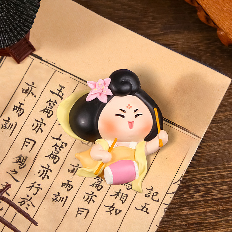 1229-2 허리드럼 핑크플라워* 냉장고 자석