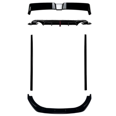 Big Surrounded Version Front Lip, Light Eyebrow, Shutter - high-6-standard-version-tail-lip-version-body-parts-complete-set-piano-black-2008-2012