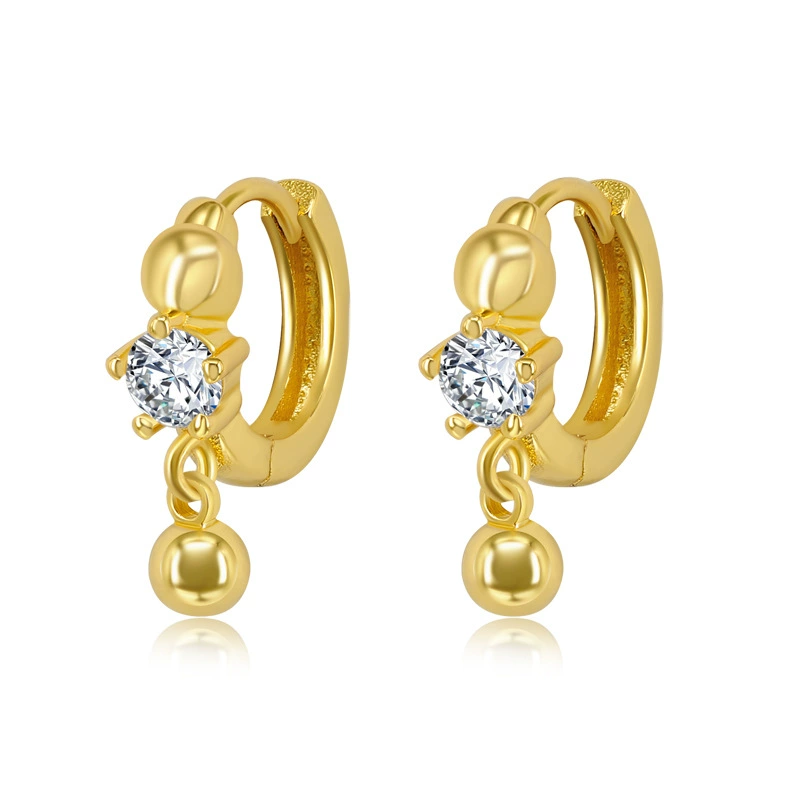 Серебряная игла, серьги, свежие круглые бусины, мод pendant, образец серебро 925, корейский стиль, простой и элегантный дизайн
