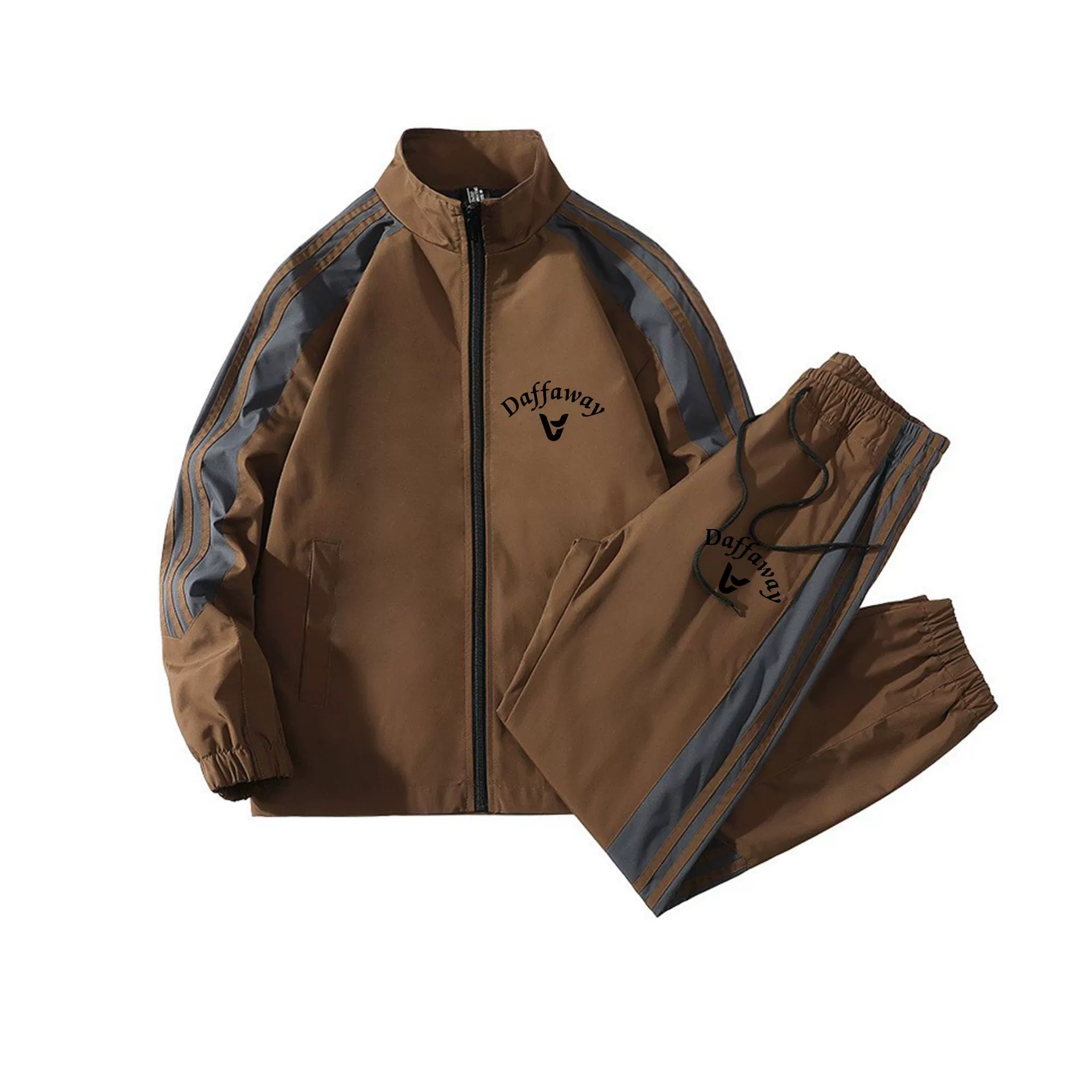 Мужской спортивный костюм 2025 года, весна-осень, новый, свободный крой, больших размеров, модный, куртка и штаны