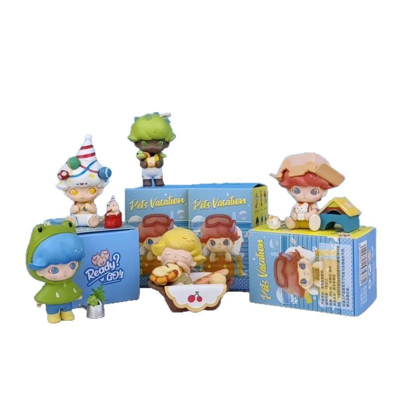 Pop Mart блайнд-бокс Dimoo Pet Holiday серия, фигурка-автомобиль, украшение, подарочная кукла в блайнд-боксе