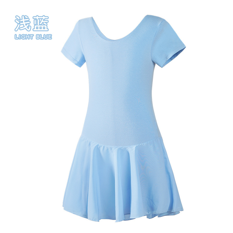 Verano para niños falda de ballet de manga corta para mujer falda de princesa de jardín de infantes para niñas ropa de baile ropa de práctica de todo fósforo