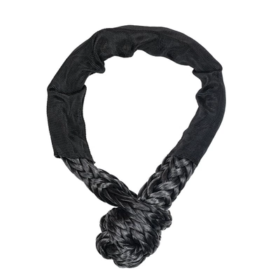 Trailer rope/net/strap traction wear-resistant pull-resistant soft shackle - black