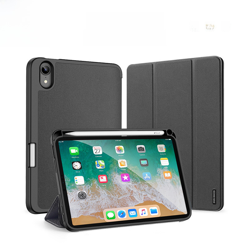 dux適用iPadMini6平板保護套帶筆槽 休眠TPU保護殼防摔皮套跨境