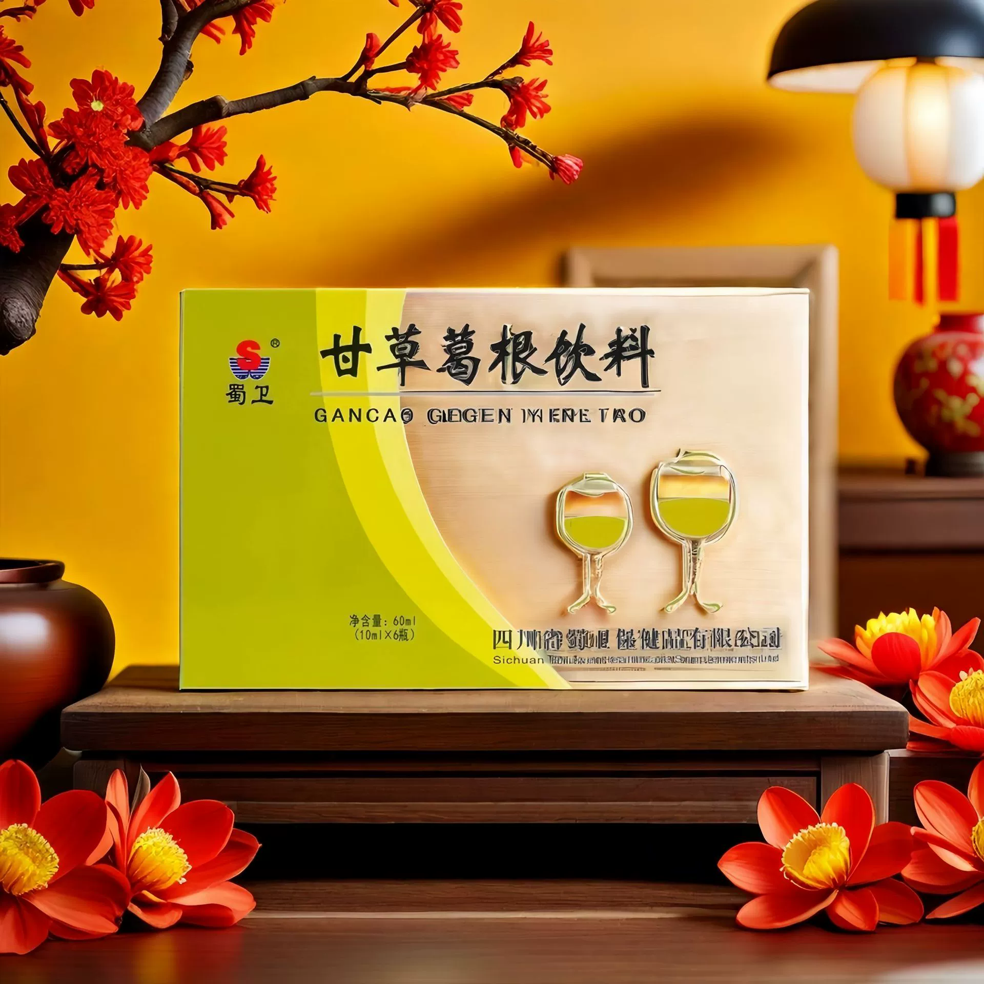 Аптеки того же абзаца] Shuwei солодка пуэрариан напиток (оригинальное пьянство) 6 бутылок для питья удобно для вождения без питья